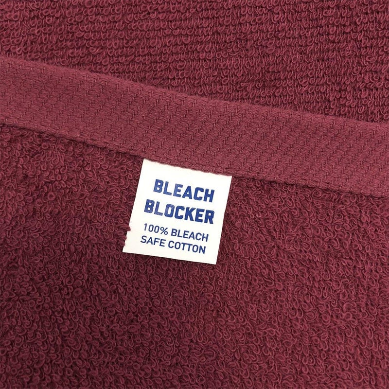 Arkwright, LLC Arkwright Bleach Proof Salon Towels - Pack of 12 - Highly Absorbent, 100% Cotton, Quick Dry Spa Face Towel for Hair Stylist, Barber, Pedicure, and Esthetician, 16 x 28 in, Burgundy - Image 2